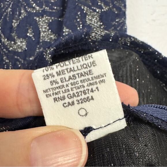 Eva Franco Blue Floral Brocade Peplum Top Women’s S Anthro Y2K Preppy Twee - Picture 7 of 9